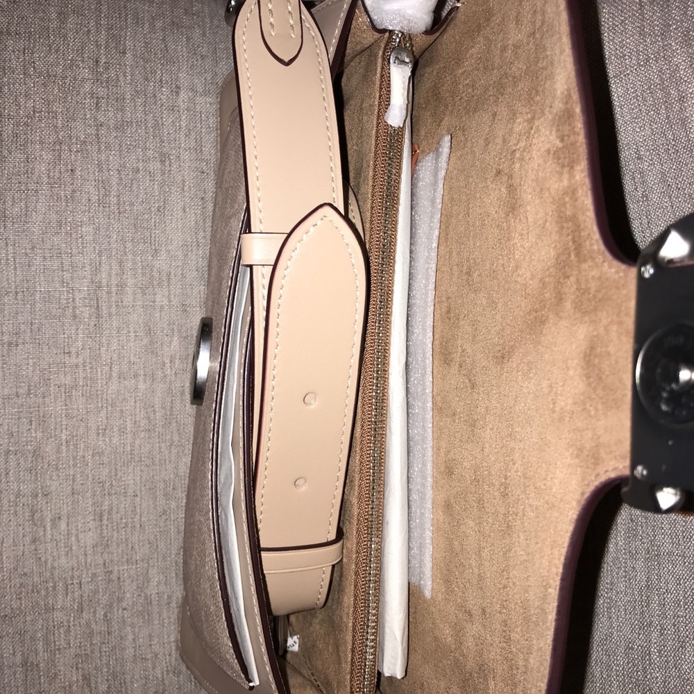 Coach Tabby 26 Signature Taupe/Silver Shoulder Bag - Picture 10 of 13